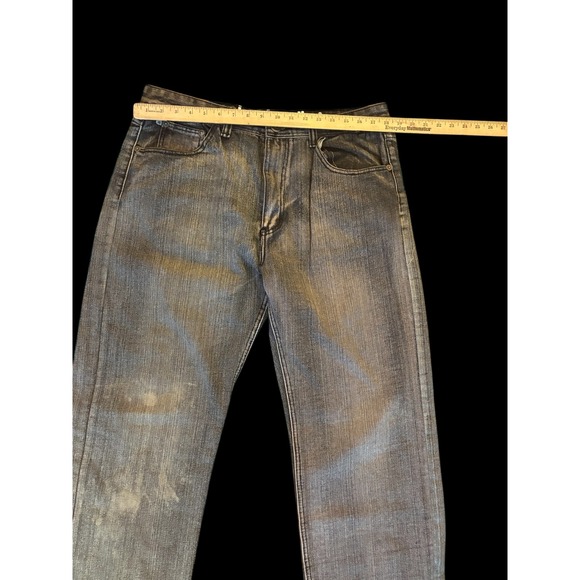 Akademiks Vintage Mens Jeans Size 36x34 Dark Wash Straight Fit Denim Casual - Picture 3 of 5